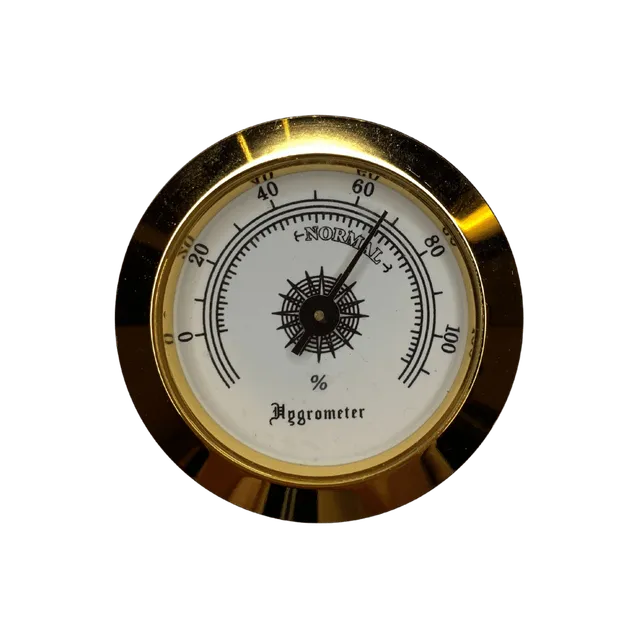 humidor-hygrometer-gold-thermometer-50-mm-magnet image 1