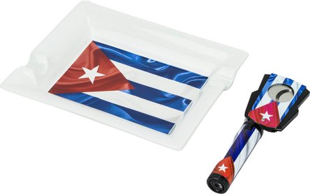 la-galana-cuba-flag-zigarren-set-mit-aschenbecher image 1
