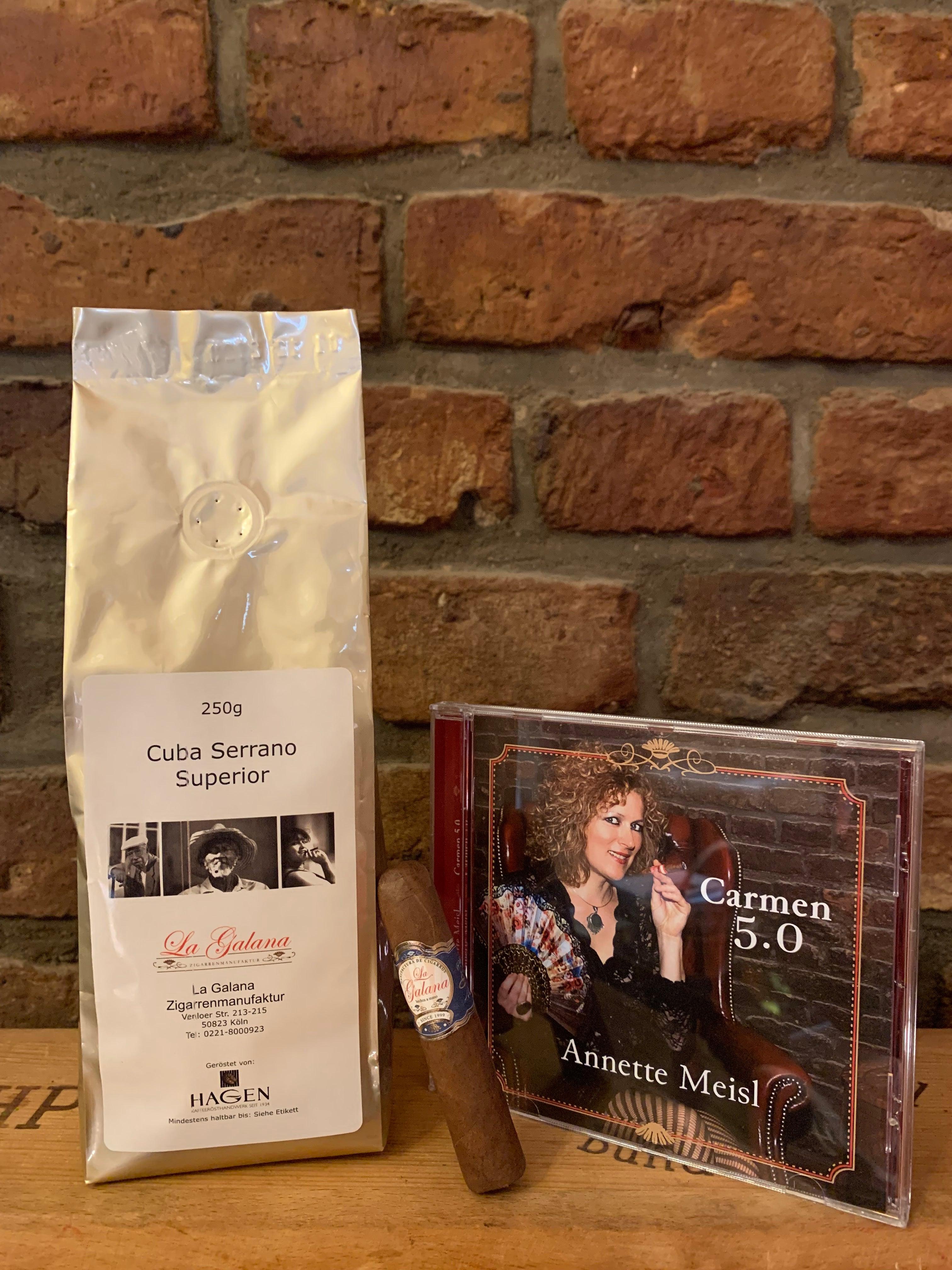 la-galana-ladies-geschenk-carmen-cd-kaffee-zigarre-set image 1