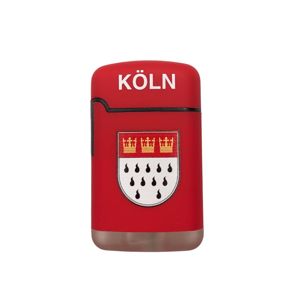 la-galana-zigarrenfeuerzeug-k-ln-wappen-rot-einflammig-jetflame image 3