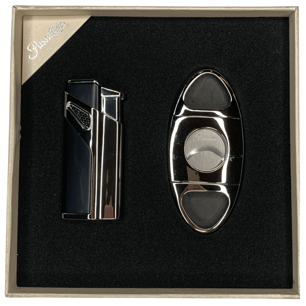 passatore-zigarrenset-3er-jet-feuerzeug-mit-cutter image 1