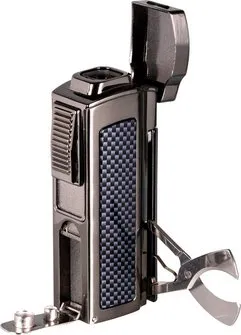 passatore-carbon-gun-tischfeuerzeug-4er-jet-mit-cutter image 1