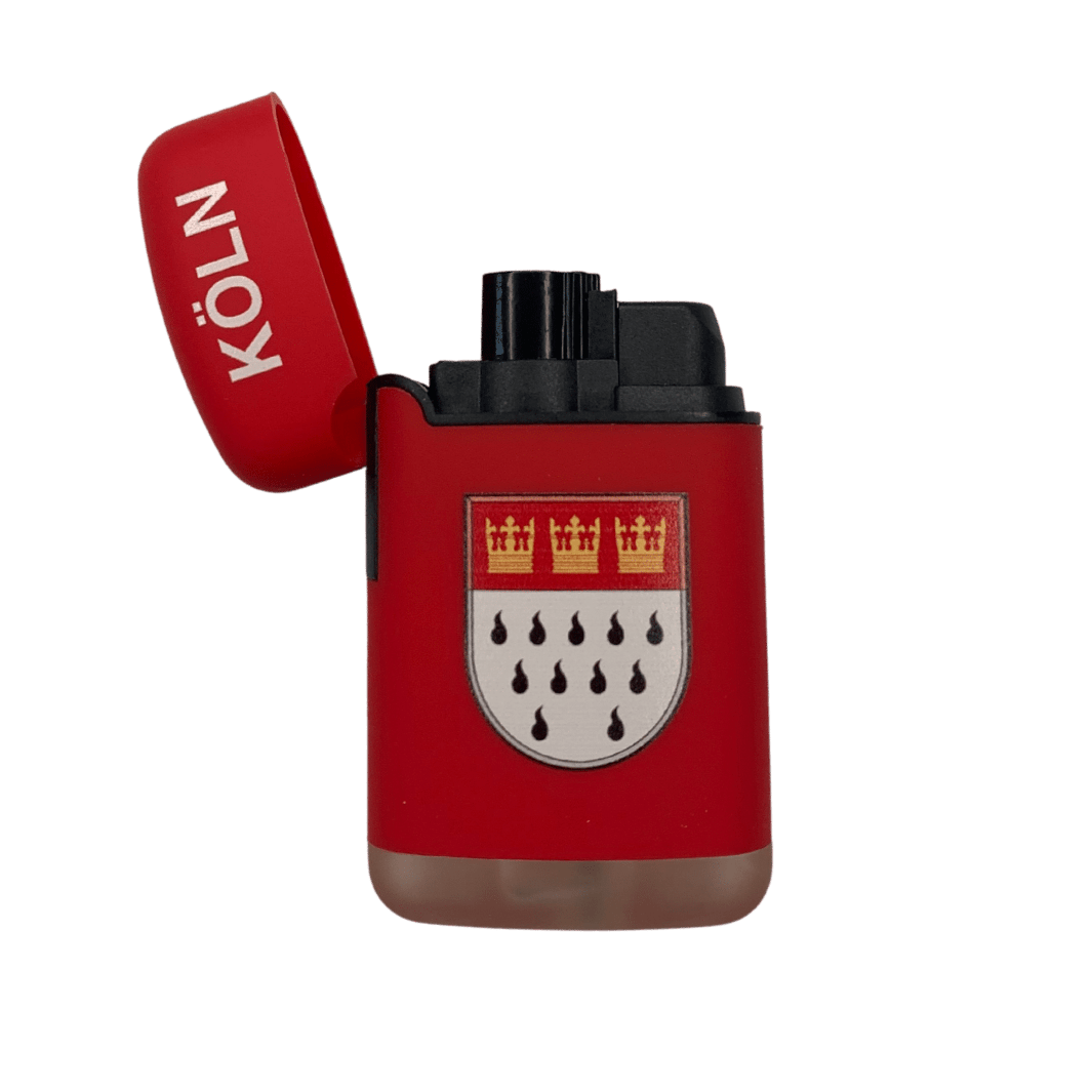 la-galana-zigarrenfeuerzeug-k-ln-wappen-rot-einflammig-jetflame image 2