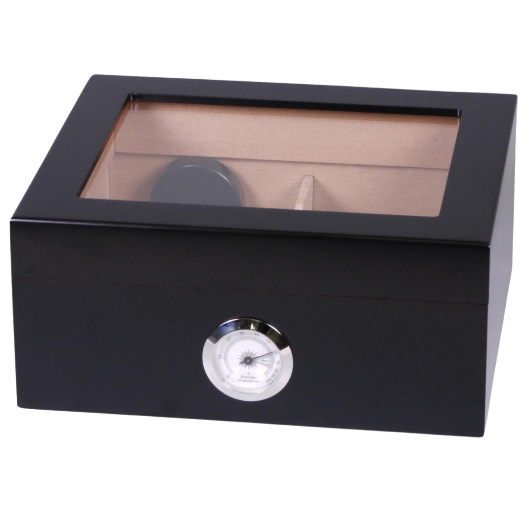 la-galana-humidor-schwarz-matt-glas-zigarrenbox-25er image 2