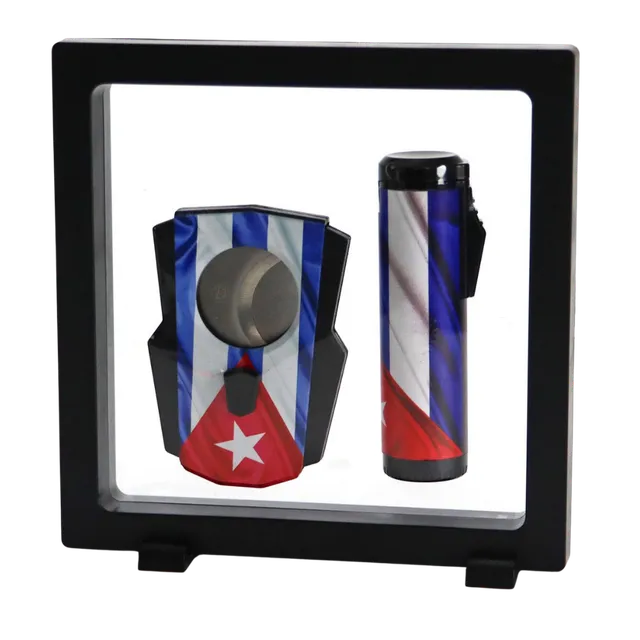 cool-set-cuba-jet-feuerzeug-cutter-im-schweberahmen image 1