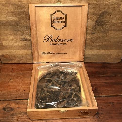 belmore-alte-zigarrenkiste-holz-antik-mit-tabakresten-rarit-t image 1