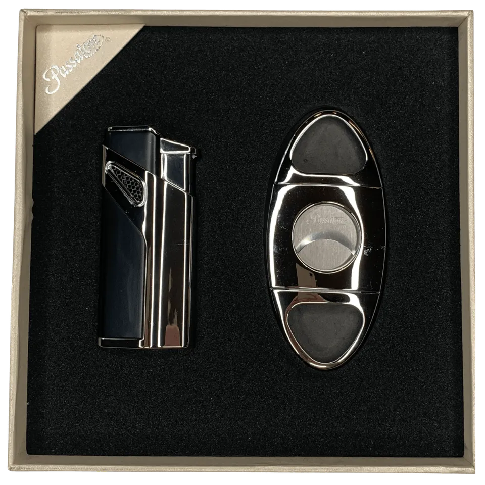 passatore-zigarrenset-3er-jet-feuerzeug-mit-cutter image 1