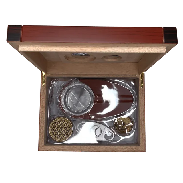 humidor-set-schwarz-25-zigarren-mit-cutter-ascher image 1