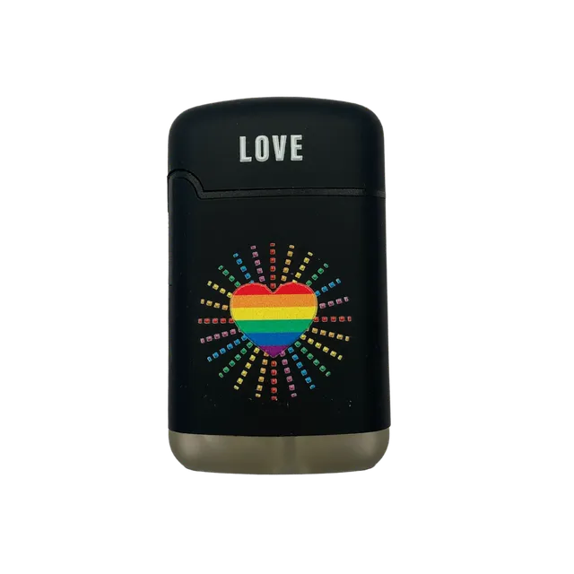 pride-zigarrenfeuerzeug-jetflame-einflammig-muster-love image 1