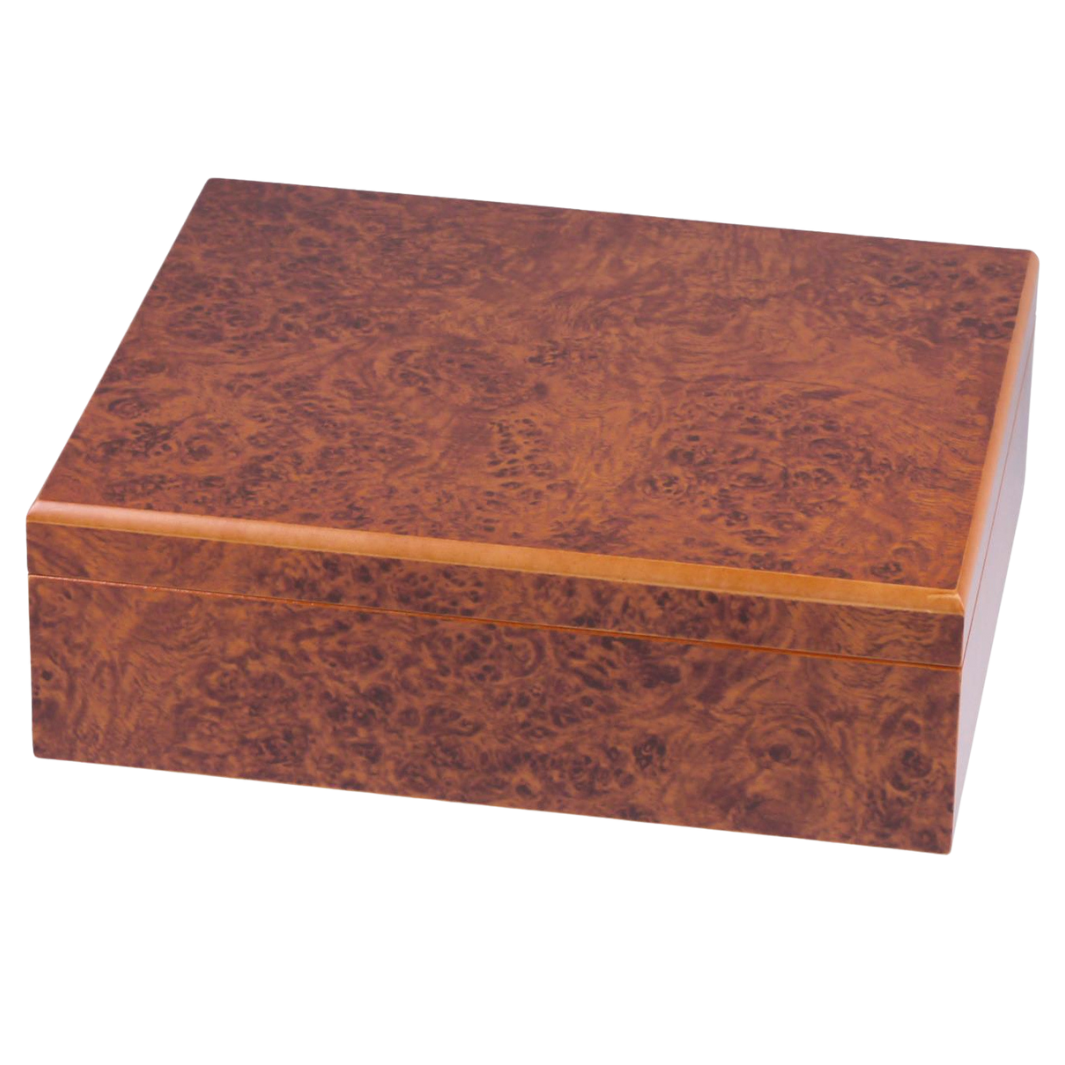 la-galana-humidor-set-wurzelholz-f-r-25-zigarren-mit-cutter image 2