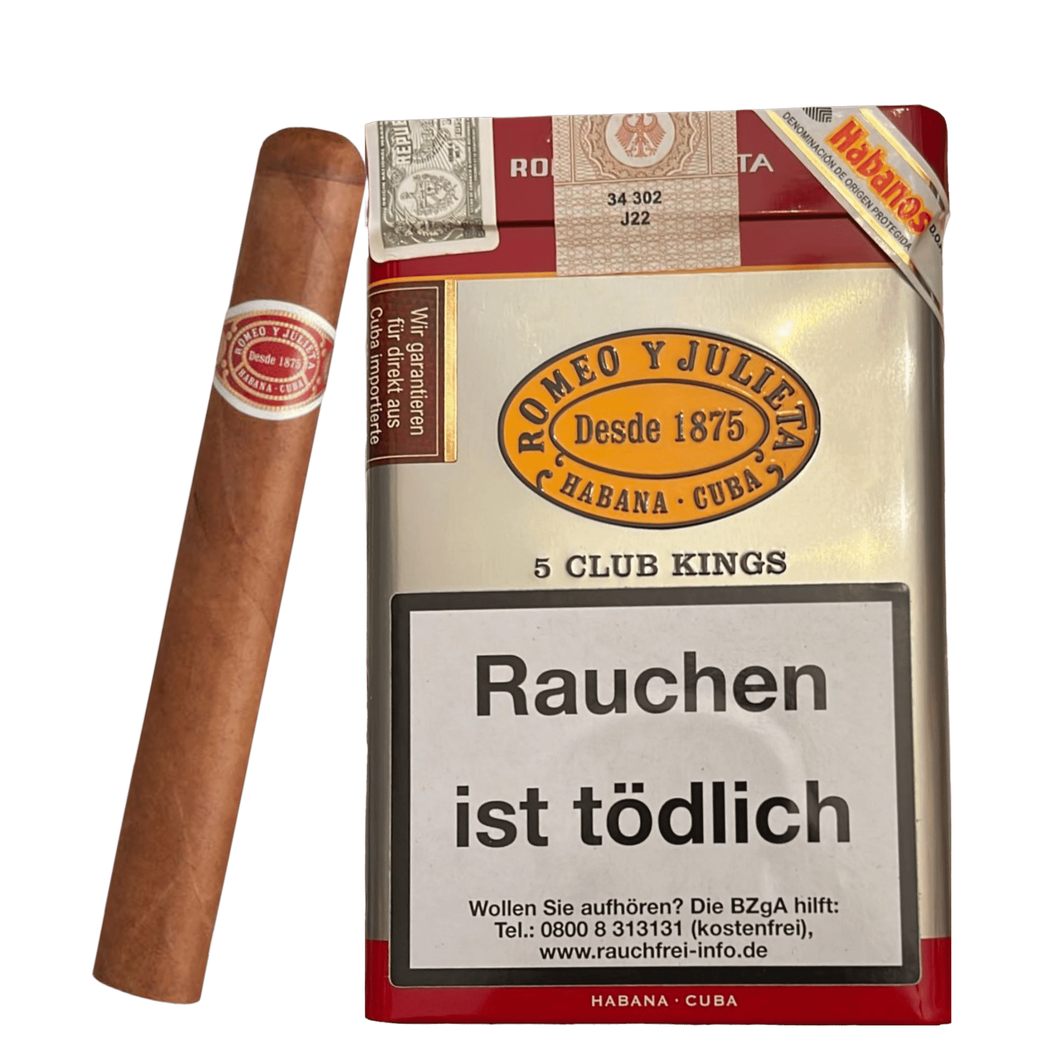 romeo-y-julieta-club-kings-cigarillos-5er-mittlere-st-rke image 1