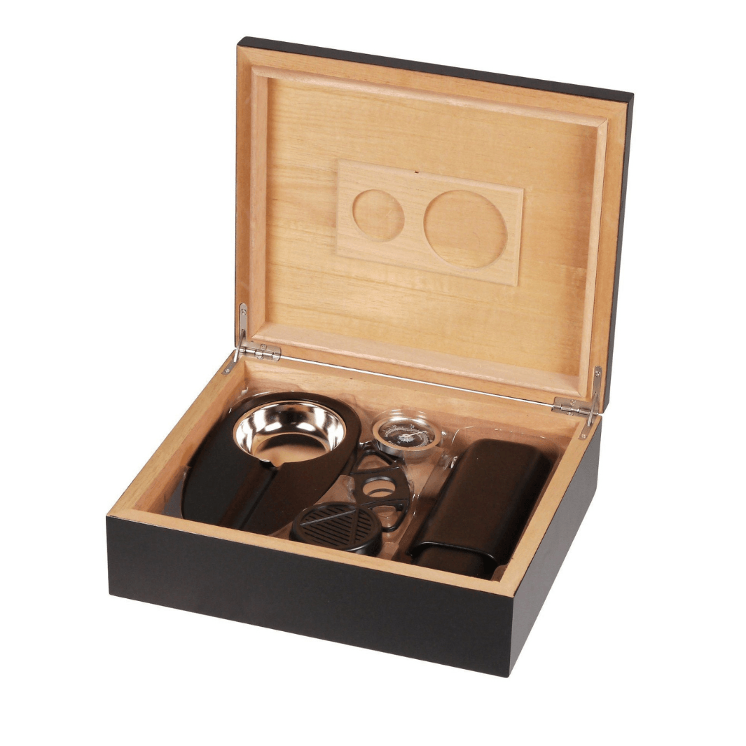 humidor-set-schwarz-f-r-25-zigarren-mit-zubeh-r image 1