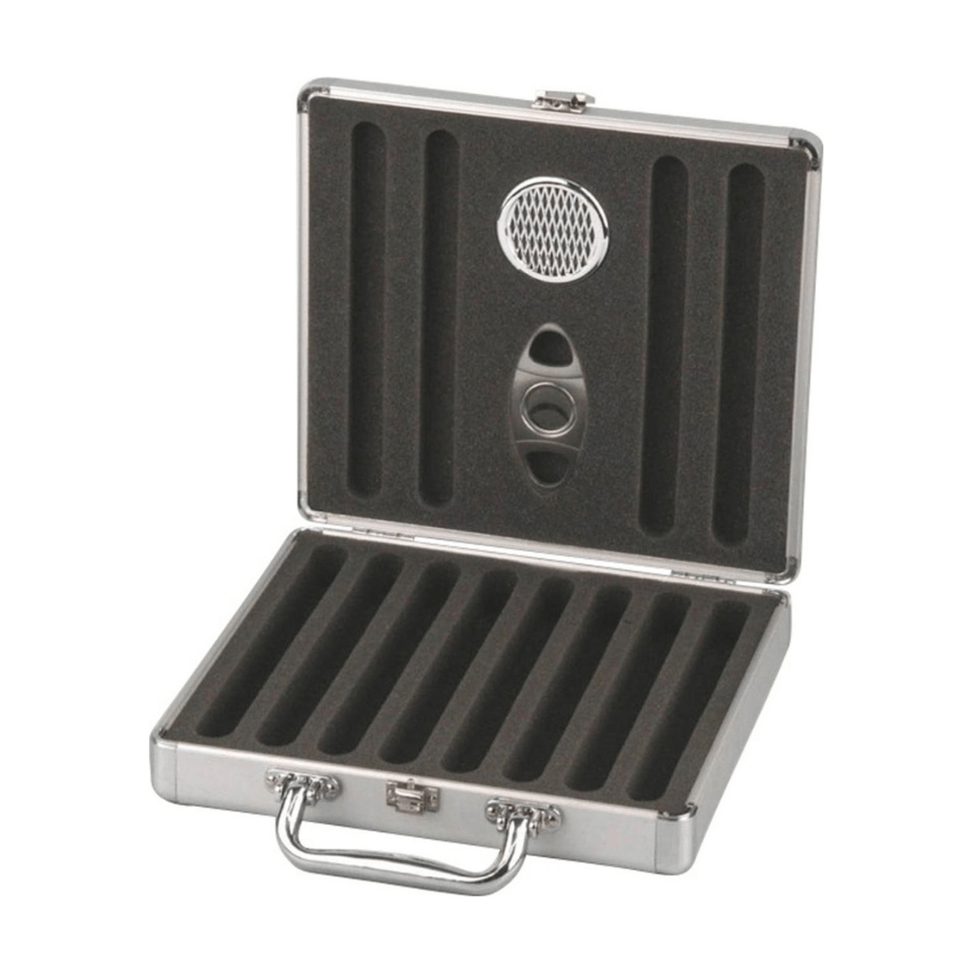 la-galana-reisehumidor-alu-f-r-12-zigarren-mit-cutter image 1