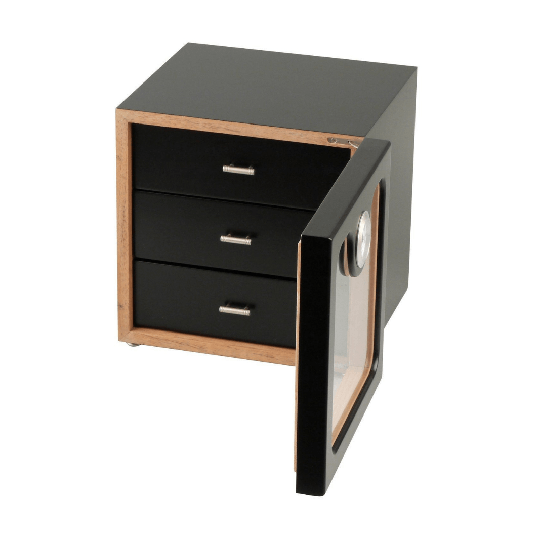 humidorschrank-schwarz-f-r-50-zigarren-mit-hygrometer image 2