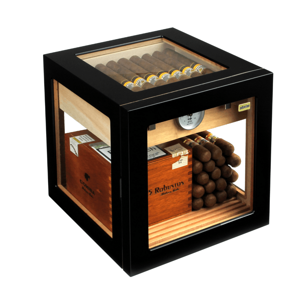 adorini-cube-deluxe-humidor-schwarz-glas-f-r-100-zigarren image 1